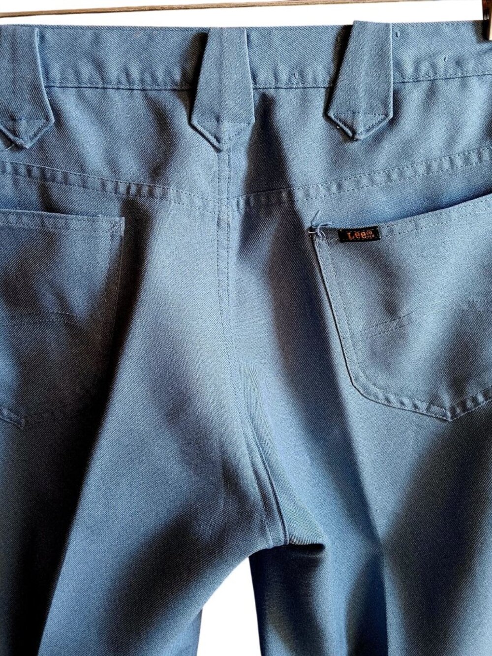 32x32 True Vintage Cowboy Pants Lee 1970's Talon Bootcut Flare Polyester USA